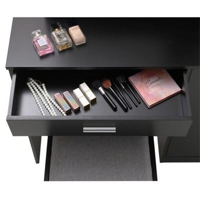 Wide Vanity Set with Mirror, LED Lighting & Stool L35xW80xH130