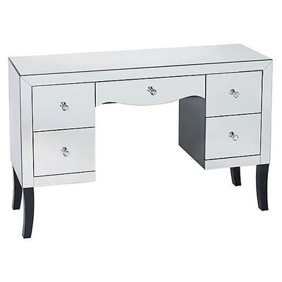 Valentina Silver Dressing Table – 5 Drawer Modern Vanity L40xW120xH80