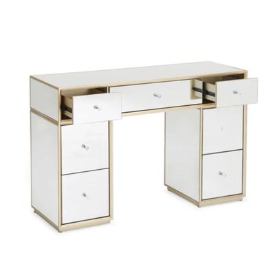 Patricia Dressing Table – Matte Champagne Off-White Finish L40xW120xH80
