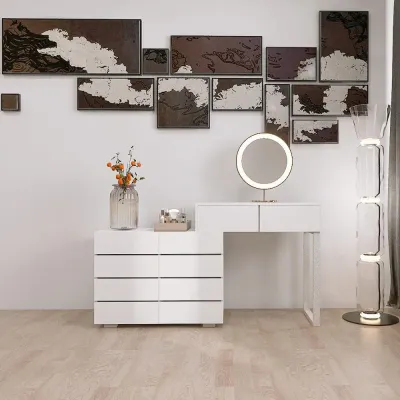 10-Drawer Dresser Cabinet – Modern Storage Solution L40xW140xH105