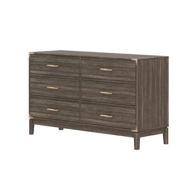 Contempo 6-Drawer Dresser – Clay Finish L40xW110xH80