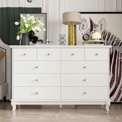 Double Dresser – 10 Drawer Bedroom Storage L40xW130xH90
