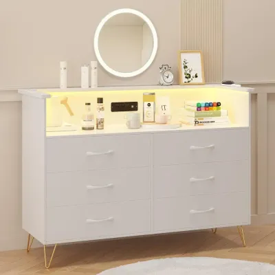 Dresser with LED Light – Modern Luxury Storage L45xW130xH105