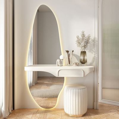 French Style Makeup Table with LED Mirror & Stool – Vintage Elegance L35xW100xH25