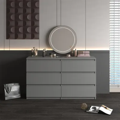 Large 6-Drawer Chest of Drawers – Modern Storage Table L45xW130xH80