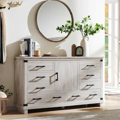 Modern 8-Drawer Dresser – Stylish Storage for Contemporary Homes L40xW130xH90