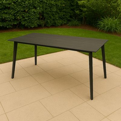 6-Seater Table -Geneva Style-160×90×74CM-Aluminum-1Year