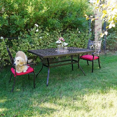 6-Seater Table -Frankfurt Style-168×92×74CM-Aluminum-1Year