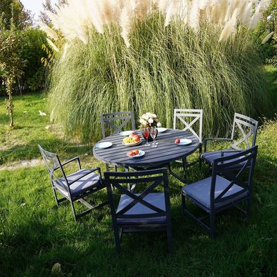 6-Seater Table -Cologne Style-φ125×74CM-Aluminum-1Year
