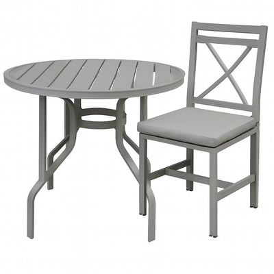 4-Seater Table -Cologne Style-φ93×74CM-Aluminum-Grey- 1Year