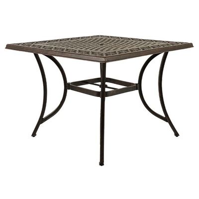 4-Seater Table -Humburg Style-100×100×74CM-Aluminum-1Year