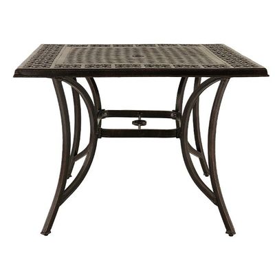4-Seater Table -Humburg Style-100×100×74CM-Aluminum-1Year