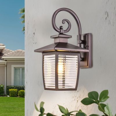 Outdoor Retro Wall Lamp IP65 Exterior Wall Sconces Aluminum - E27 Bulb - 3 Years Warranty
