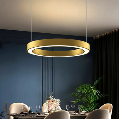 Elegant Hanging Pendant Light for Kitchen, Living Room, Bedroom Gold - 3 Years Warranty