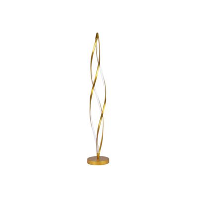 Modern LED Floor Lamp Home Decor Twisted Shaped Gold - 3 Years Warranty