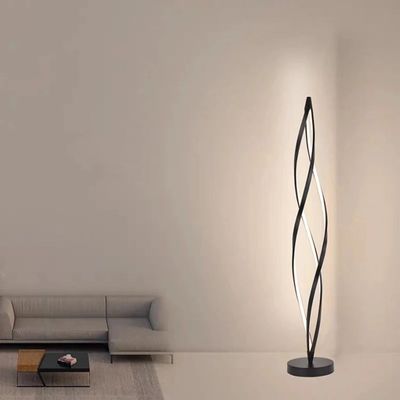 Modern LED Floor Lamp Home Decor Twisted Shaped Gold - 3 Years Warranty