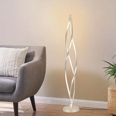 Modern LED Floor Lamp Home Decor Twisted Shaped Gold - 3 Years Warranty