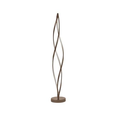 Modern LED Floor Lamp Home Decor Twisted Shaped Coffee Brown- 3 Years Warranty