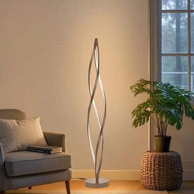 Modern LED Floor Lamp Home Decor Twisted Shaped Gold - 3 Years Warranty