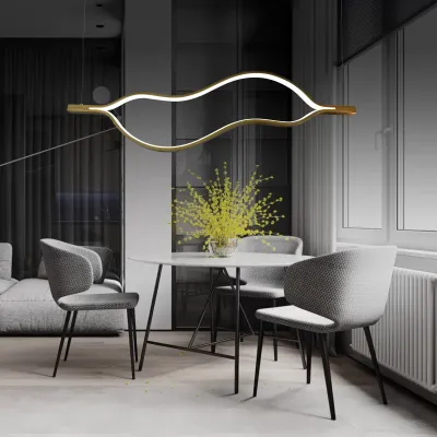 Elegant Hanging Pendant Light for Kitchen, Living Room, Bedroom Gold - 3 Years Warranty