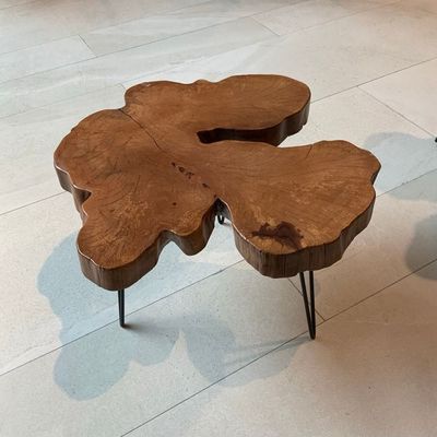  Wooden Coffe Table-72×60×46CM- Natural Wood Color