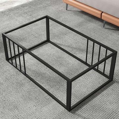  Renfri Coffee Table for Living Room, Metal Frame, Center Table for Home Office (Marbel Top White)