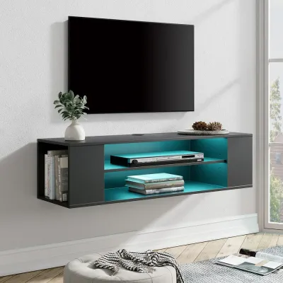 3-Tier Floating TV Stand – Modern Wall-Mounted Entertainment Unit 3-Tier Floating TV Stand – Modern Wall-Mounted Entertainment Unit