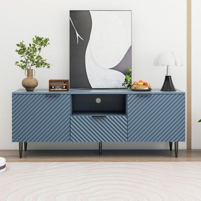 Wave Pattern TV Console – Modern TV Stand & TV Media Unit