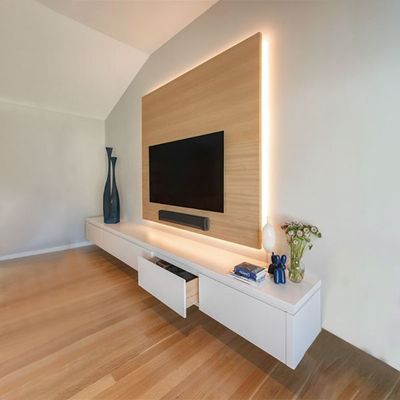Boxed Media Unit – Modern TV Stand & TV Media Unit in Cool White