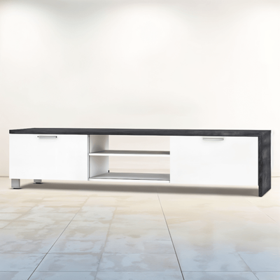 Kendal TV Stand – Rustic-Inspired TV Media Unit with Cabinets & Open Shelves Kendal TV Stand – Rustic-Inspired TV Media Unit with Cabinets & Open Shelves
