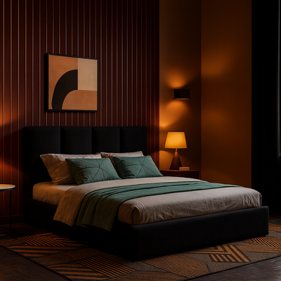 Emma Hydraulic Bed With Storage King Bed | Luxurious Black Velvet Upholstered Bed Frame