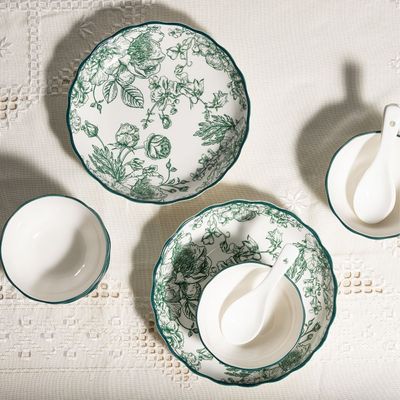 Ceramic Dinnerware Sets, Japanese Rice Bowls Small Soup Bowls, Bowls For Dessert Ice Cream,Microwave Dishwasher Safe (Green Set) Ceramic Dinnerware Sets, Japanese Rice Bowls Small Soup Bowls, Bowls For Dessert Ice Cream,Microwave Dishwasher Safe (Green Set)