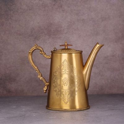 French Pure Brass -4 Pc Gold Tea/Coffee Serving Set By Quesera French Pure Brass -4 Pc Gold Tea/Coffee Serving Set By Quesera