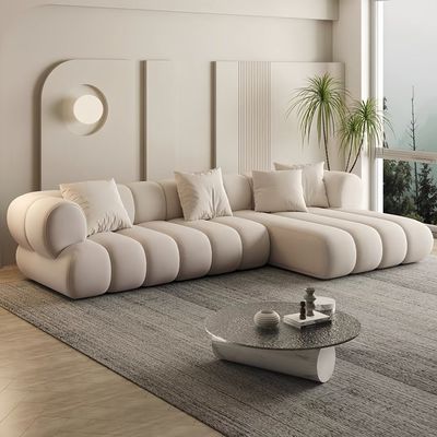 Fleece Fabric Overstuffed Sofa Set – Modern Multifunction Comfort for Living Room & Office