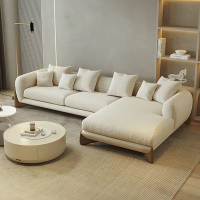 Fleece Fabric Overstuffed Sofa Set – Modern Multifunction Design for Stylish Living & Office