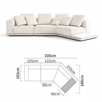 Linen Cotton Cloud Sofa Set – Light Luxury Sectional Sofa for Elegant Living Room Décor