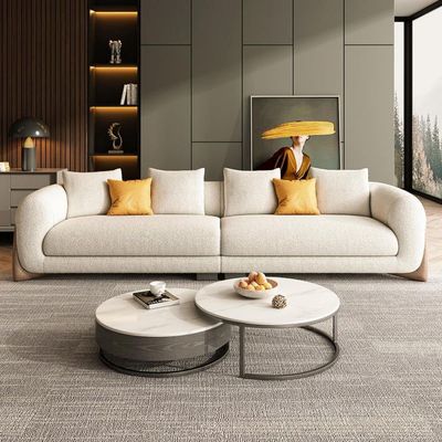 Fleece Fabric Overstuffed Sofa Set – Modern Living Room Sofa & Multifunctional Couch