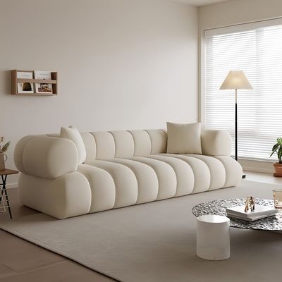 Fleece Fabric Cloud Shaped Sofa Chair Set – Overstuffed Living Room Sofa & Modern Seating