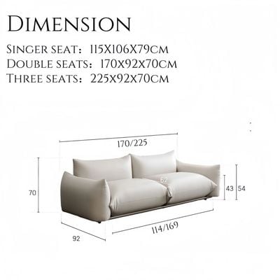 Light Luxury Cloud Shaped Sofa Set – Modern Fabric Sectional Sofa & Elegant Corner Sofa for Living Room