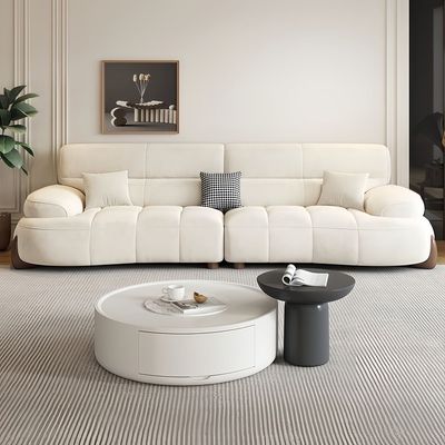 Luxury Fabric Cloud Shaped Sofa Set – Modern L Shape Sofa & 3 Seater Sofa for Living Room