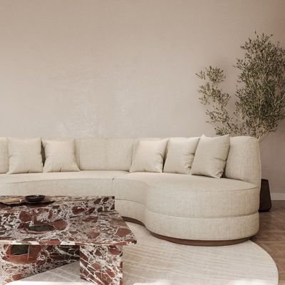 Luxury Seraphina Curved Sofa –  Modern 4 Seater Sectional for Elegant Living