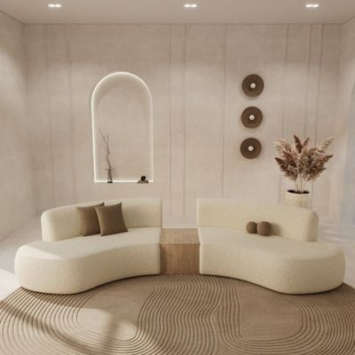 Solace Sofa With Travertine – Luxury Modular Sofa, Modern Sectional Sofa for Elegant Living