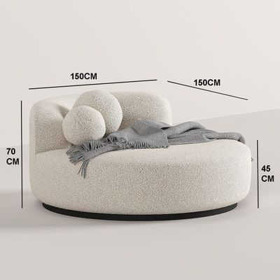 Tortello Round Sofa Bed – Luxury Sofa Bed, Modern 2 Seater Sofa for Elegant Living
