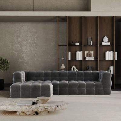 Veyron L-Shape Sofa – Luxury Corner Sofa, Modern 4 Seater Sectional for Stylish Living