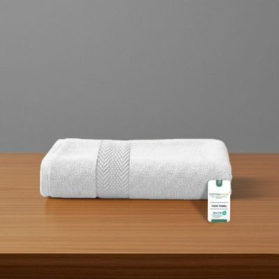 Premium Cotton Towel 30x30cm Face Towel  , 600 GSM Quick Dry and Durable , White