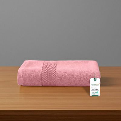 Premium Cotton Towel 30x30cm Face Towel  , 600 GSM Quick Dry and Durable , Pink