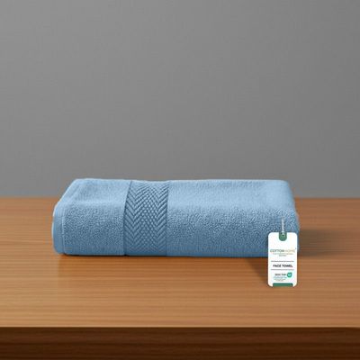 Premium Cotton Towel 30x30cm Face Towel  , 600 GSM Quick Dry and Durable , Blue