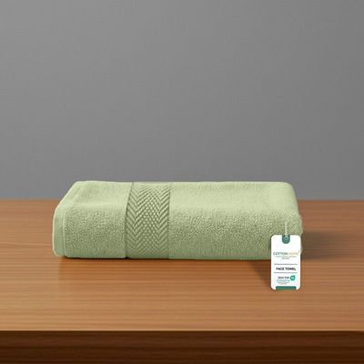 Premium Cotton Towel 30x30cm Face Towel  , 600 GSM Quick Dry and Durable , Green
