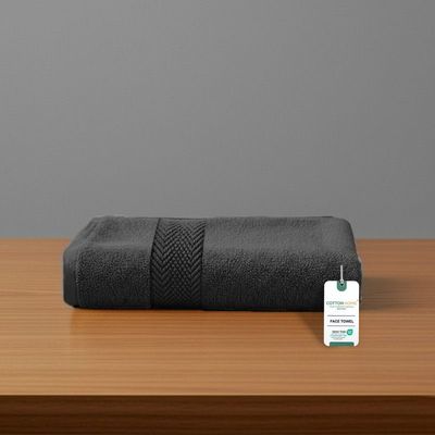 Premium Cotton Towel 30x30cm Face Towel  , 600 GSM Quick Dry and Durable , Grey