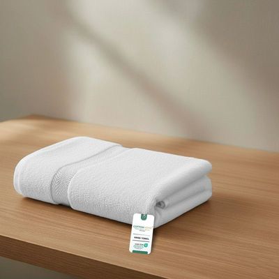 Premium Cotton Towel 40x70cm Hand Towel  , 600 GSM Quick Dry and Durable , White